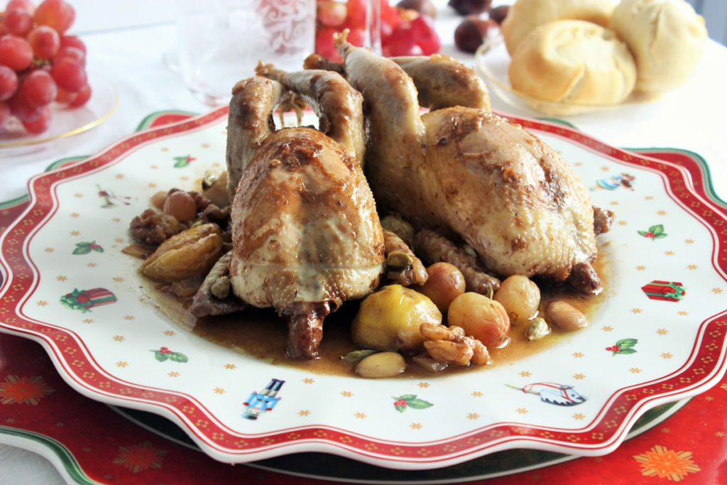 de caza y vino, perdices al cava