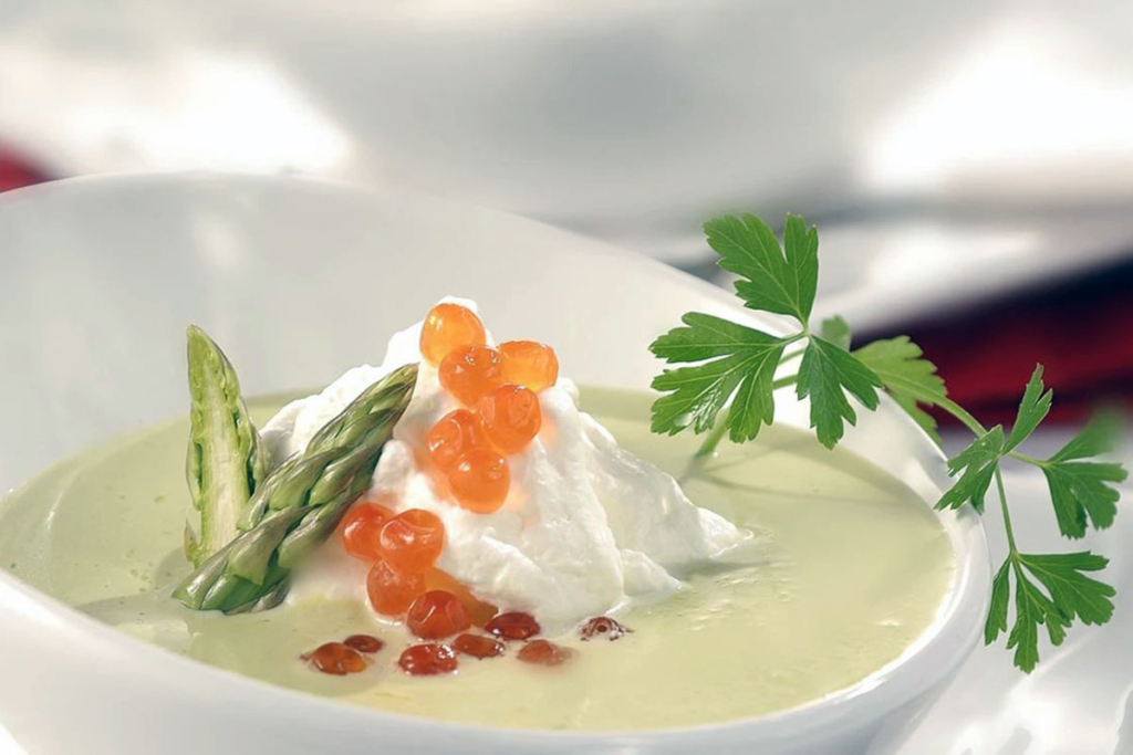 Cremas de primavera y vino, crema esparragos trigueros