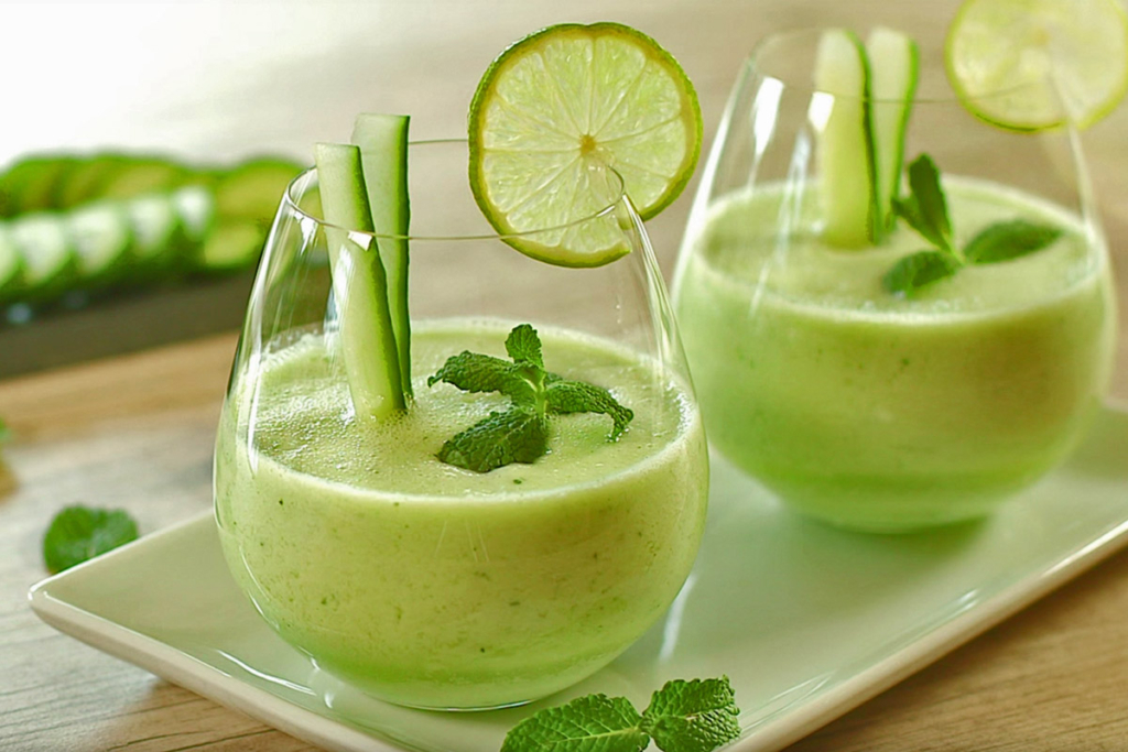 Cremas de primavera y vino, crema fria pepino
