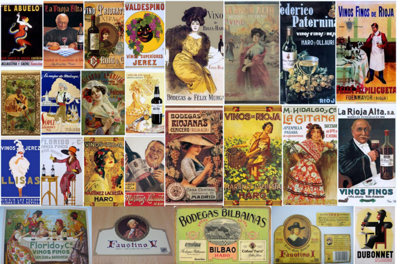 el arte de los carteles y el vino